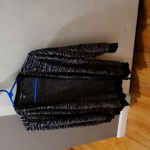 Grey zebra cardigan TORRID